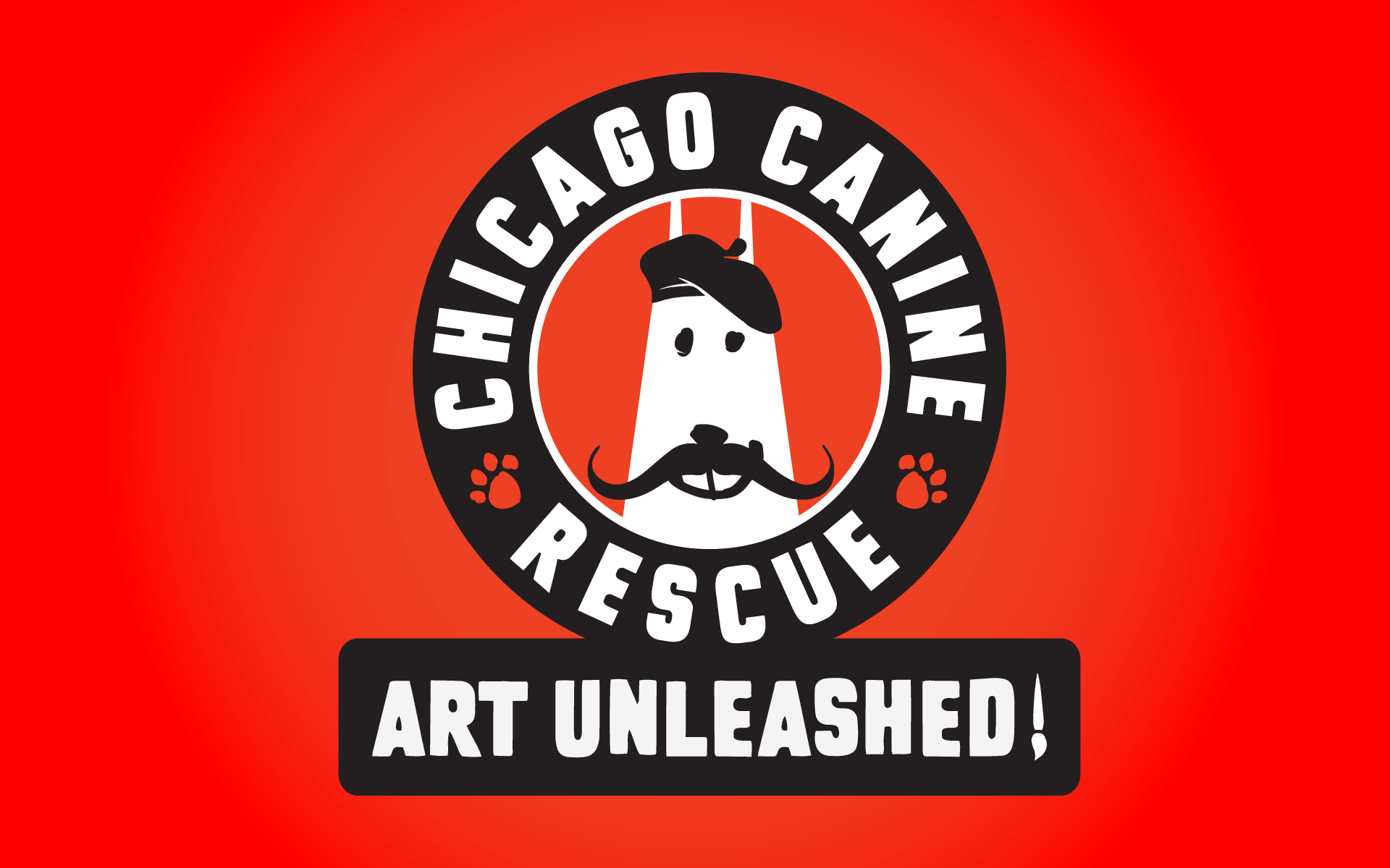 Chicago Canine Rescue Art Unleashed! Logo