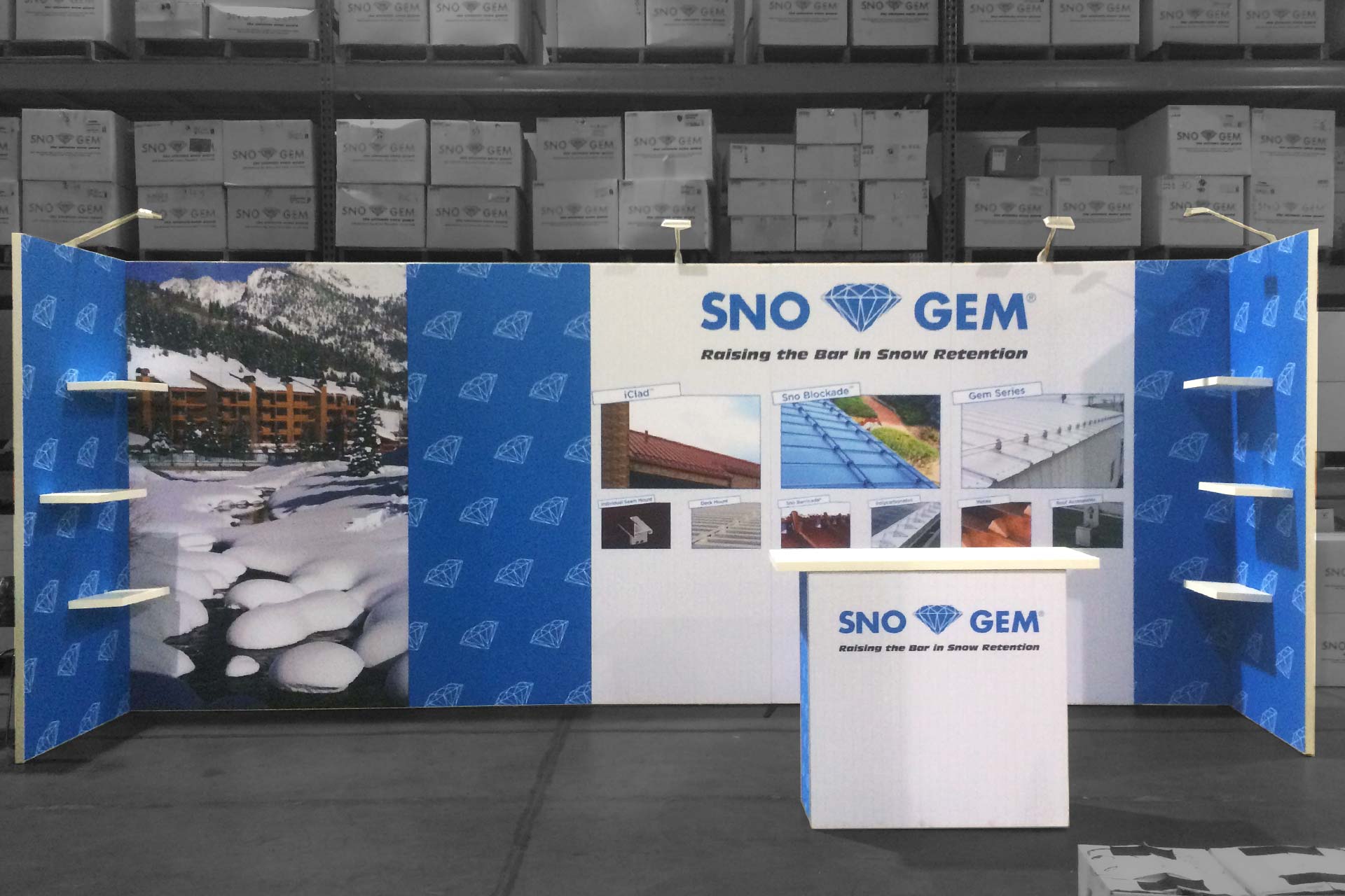 Sno Gem Trade Show Booth - Front
