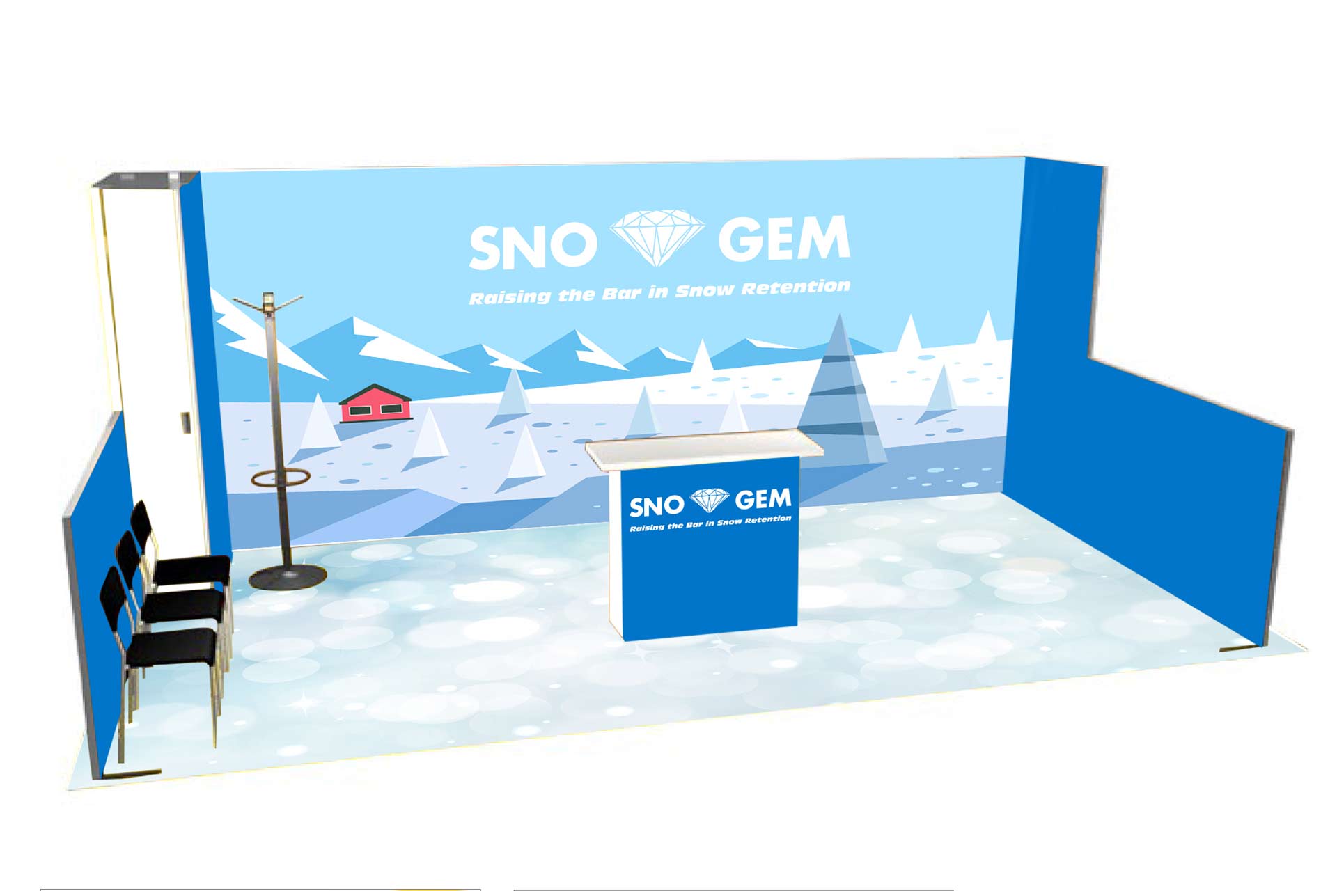 Sno Gem Trade Show Booth - Concept 2