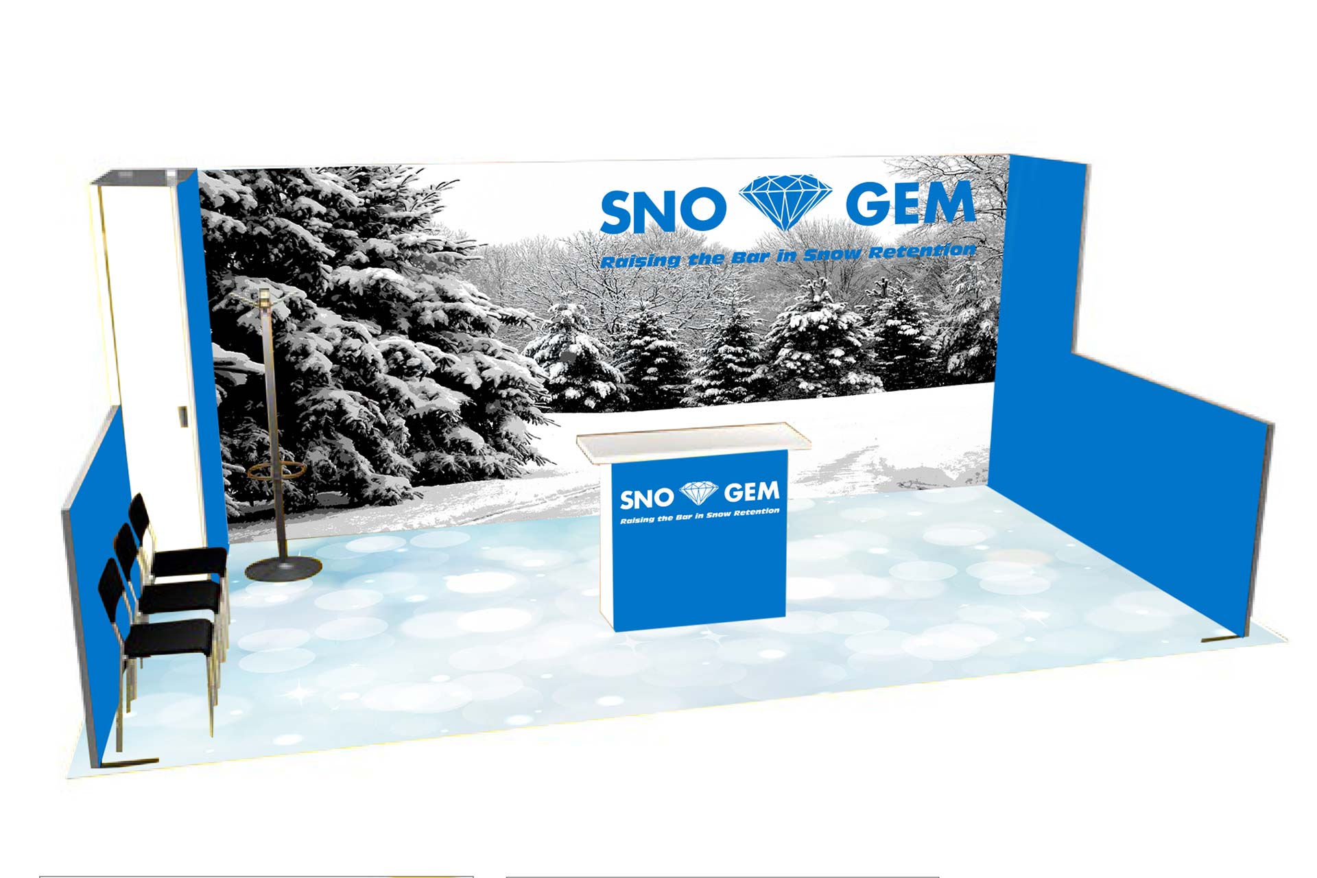Sno Gem Trade Show Booth - Concept 3